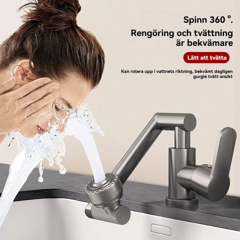 Flexibel och roterande tvättställsblandare (360°)