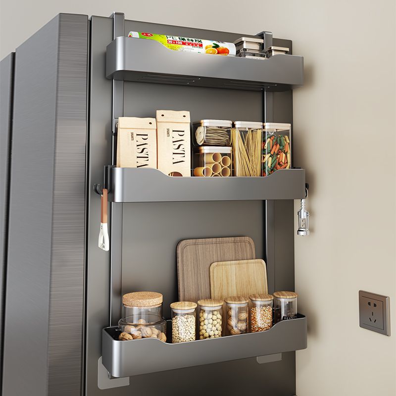 Organiseringshylla för kylskåpssidan (borrfri montering)