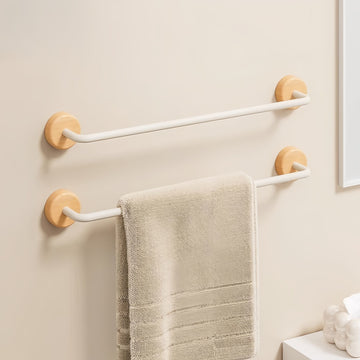 Minimalistisk handdukshängare i trä och metall (borrfri)