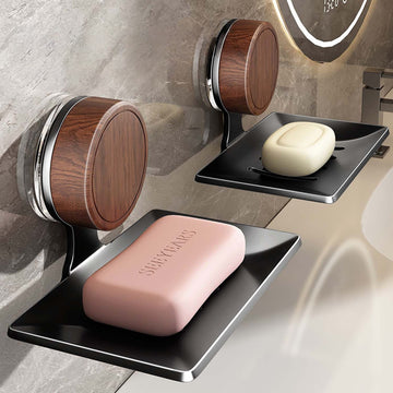 Elegant vägghängd tvålhållare med sugpropp (borrfri)