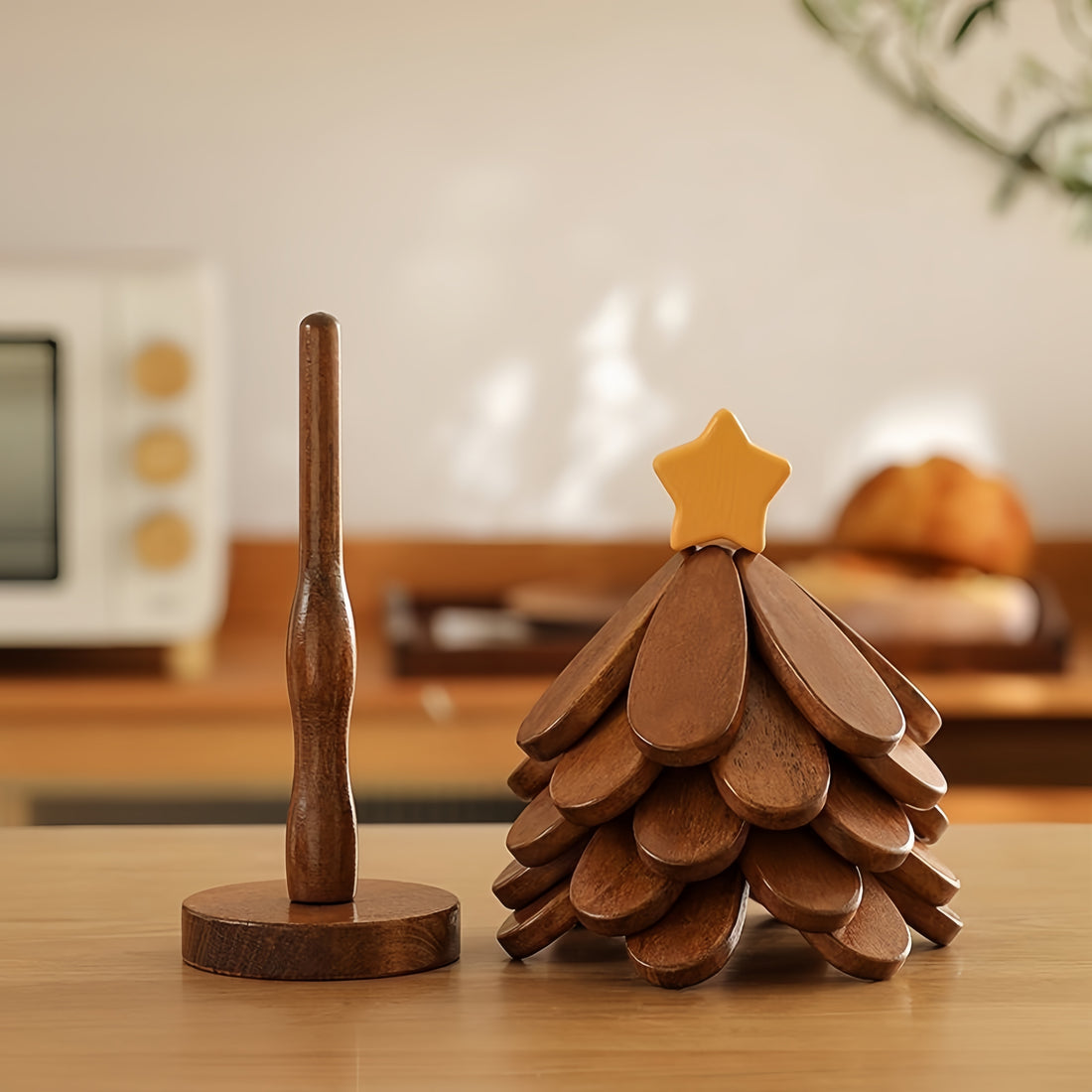 Dekorativt grytunderlägg 'Julgran'