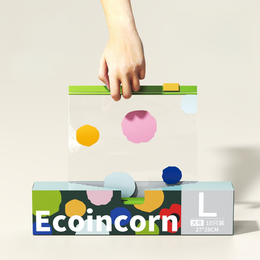 Återförslutningsbara förvaringspåsar med ziplock (Dispenserbox)