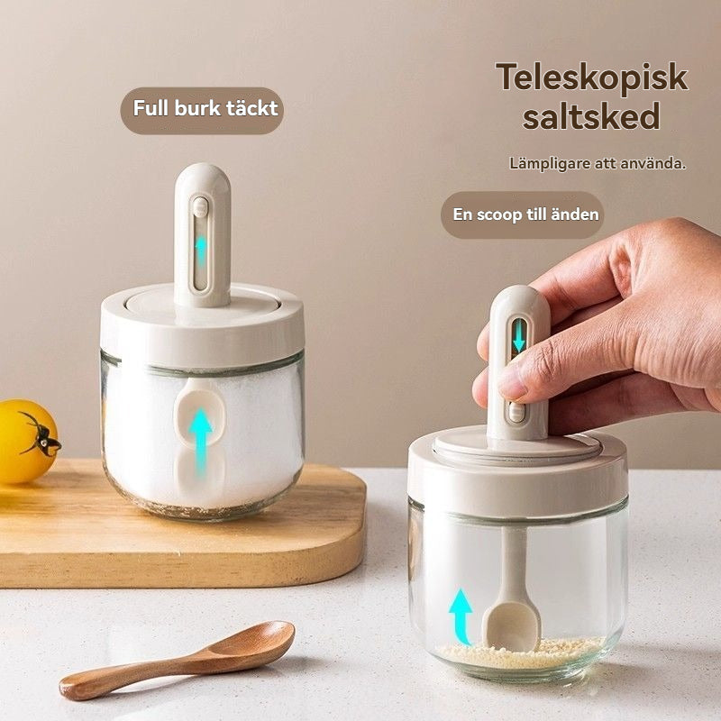 Hopfällbar och lufttät kryddbehållare