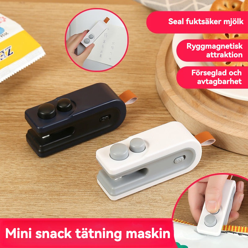 Liten bärbar påsförslutare för hemmabruk