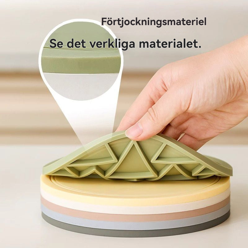 Tjockt värmeisolerande grytunderlägg i silikon
