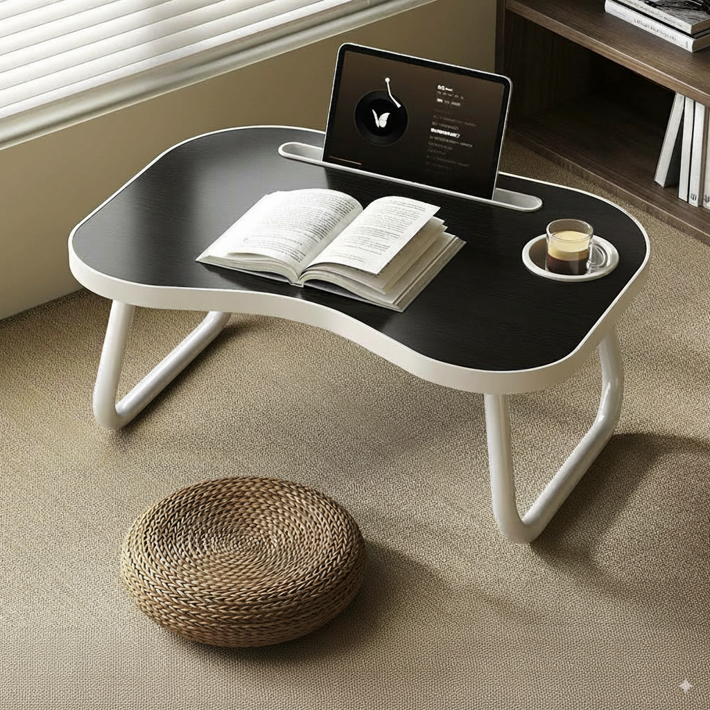 Hopfällbart bågformat litet bord