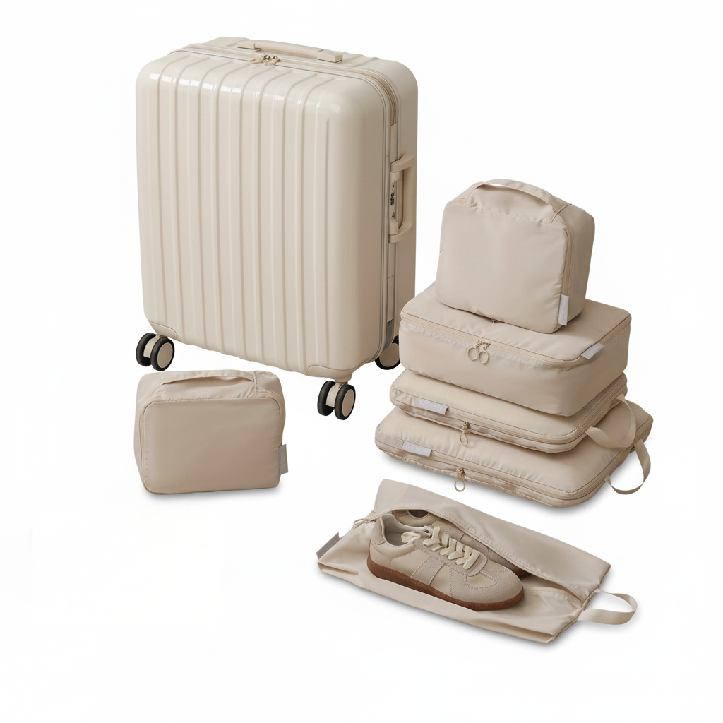 Reseförvaringsväskor – 7-delars set i vattentåligt oxfordtyg