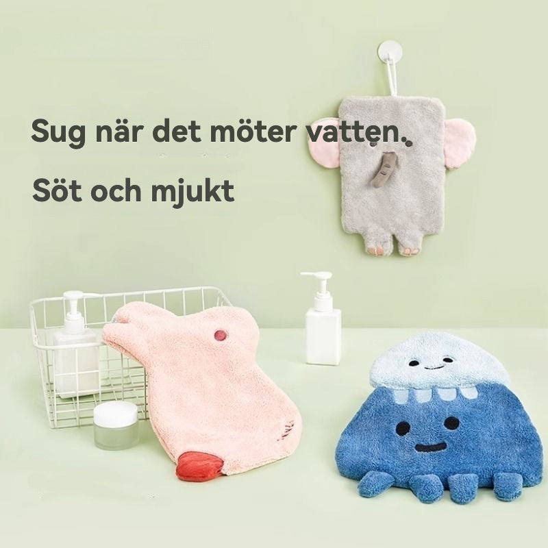 Hängande handduk med söta djurmotiv