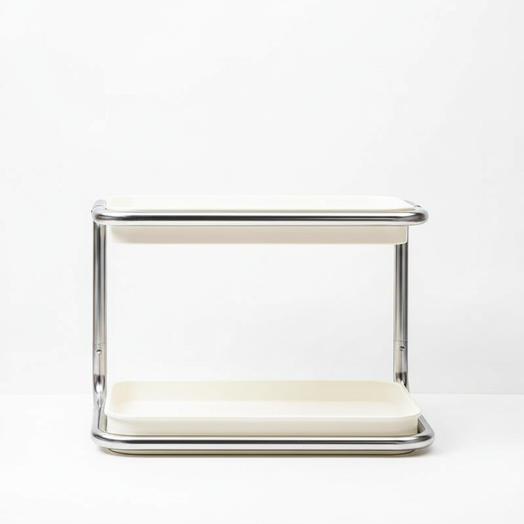 Dubbel vånings multifunktionell förvaringshylla för bänkskiva