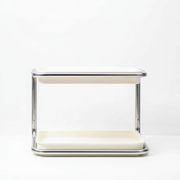 Dubbel vånings multifunktionell förvaringshylla för bänkskiva