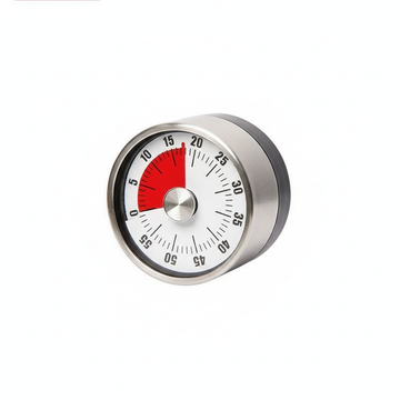 Mekanisk Kökstimer med Magnet – 72 Minuter, Rostfritt Stål, Ingen Batteri, Hög Ringsignal