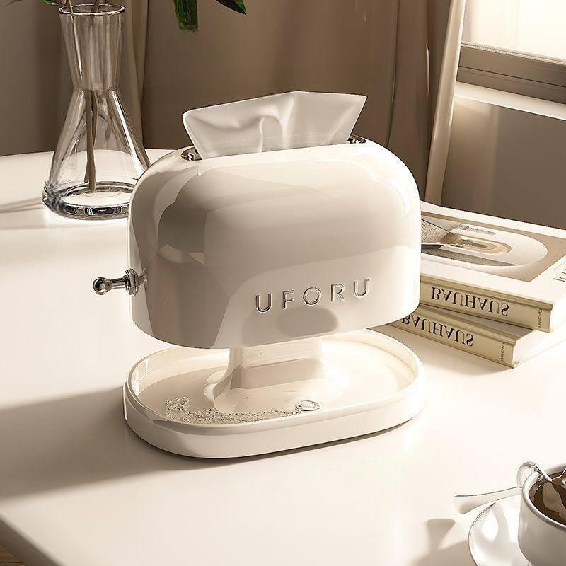 Dubbellagers pappershållare med förvaring