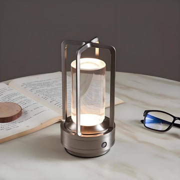 Bärbar LED-bordslampa i aluminium – Touchstyrning & 3 färglägen