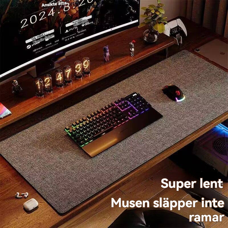 Vattentålig Skrivbordsunderlägg i Bomull och Linne – Multifunktionell &amp; Slitstark