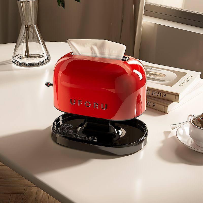 Dubbellagers pappershållare med förvaring