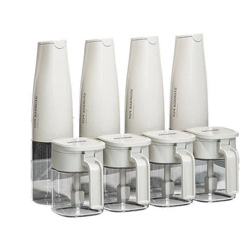 Olja & Kryddburkar Set – Förstärkt Glas, Livsmedelssäkert, Droppfri Design