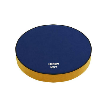 Rund sittdyna i Bauhaus-estetik