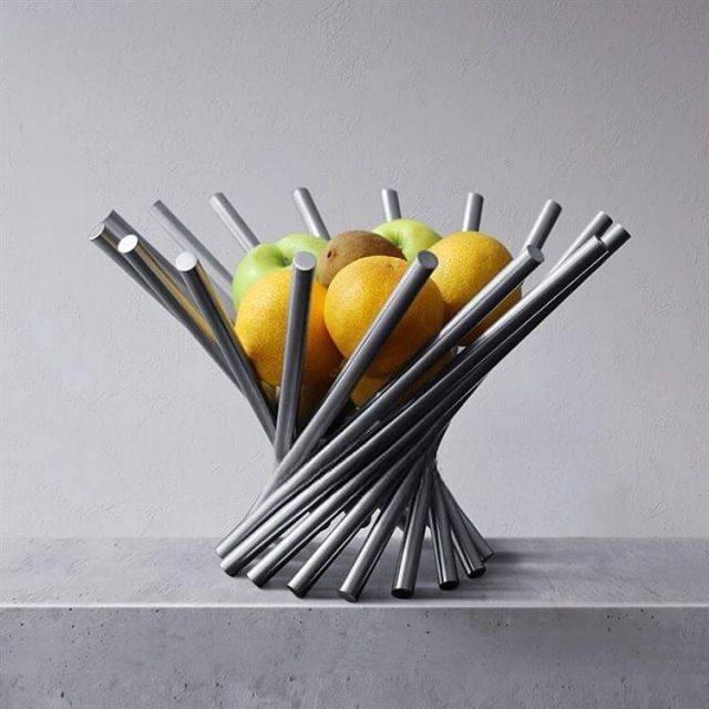 Da Vinci fruktkorg i rostfritt stål