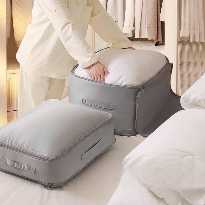 Komprimerbar förvaringspåse för täcken