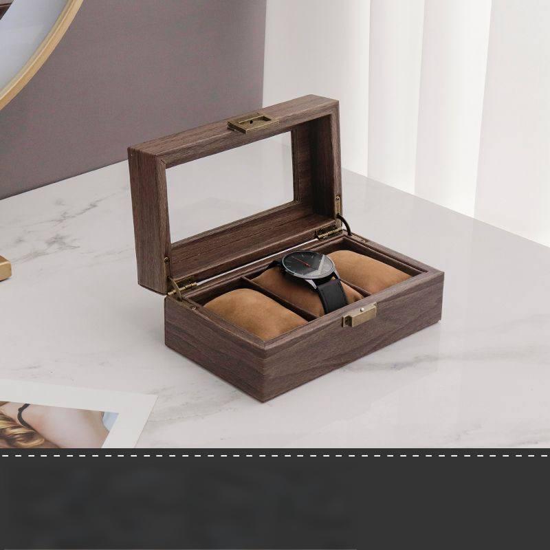 Vintage träklockförvaringslåda