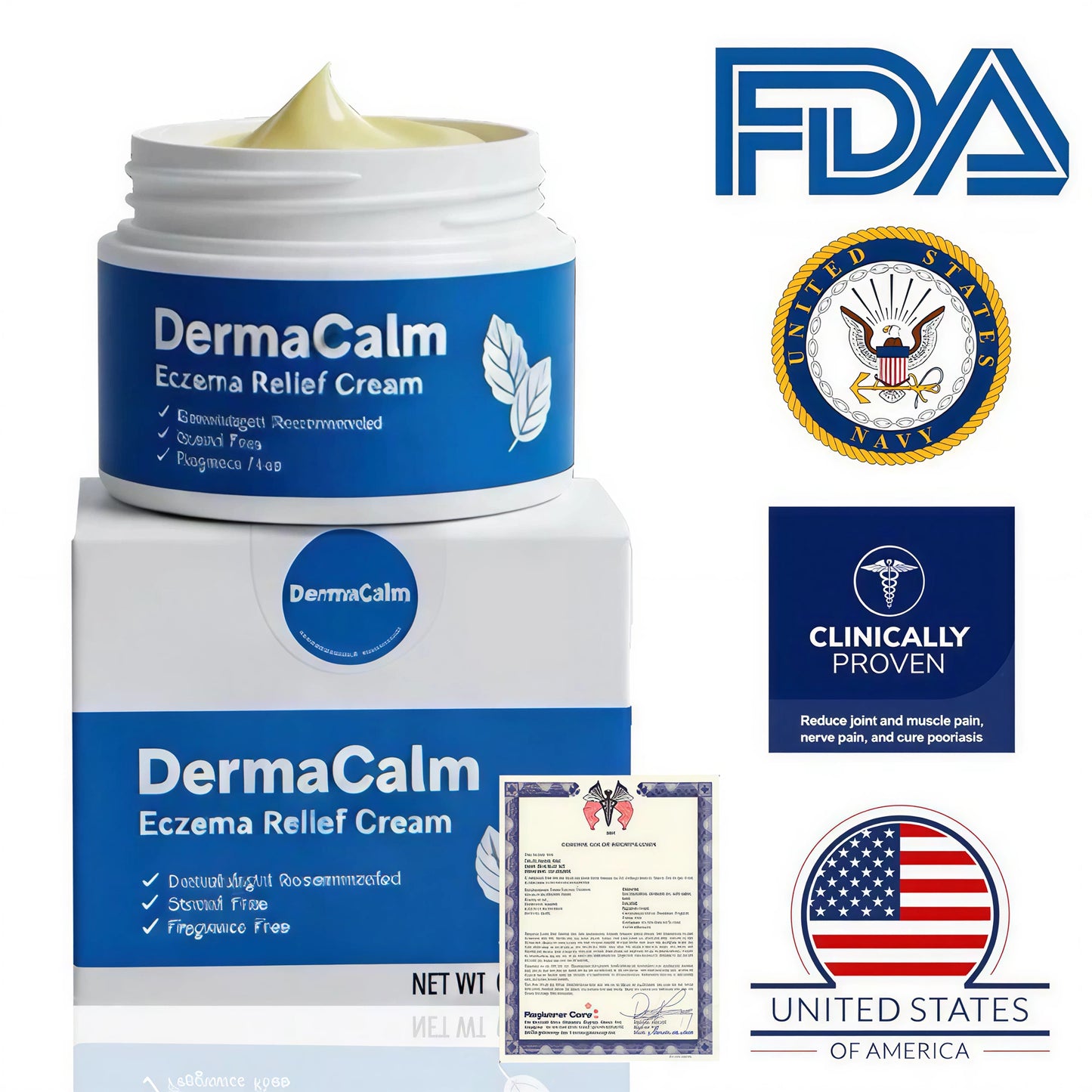 👍Official Store:DermaCalm Magnesium Herbal Intimate -Fast Relief for Psoriasis & Eczema&Itch relief|No-Rub, Steroid-Free,[Unisex]-Tax Free